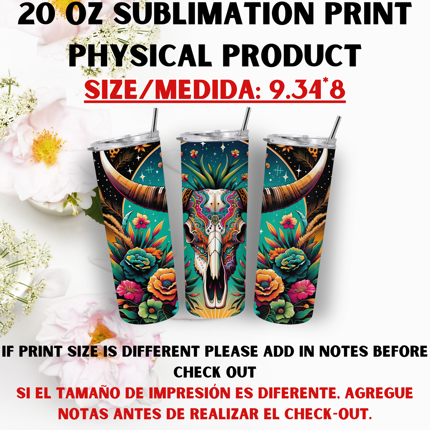 20 OZ SUBLIMATION PRINTS (WESTERN THEME)
