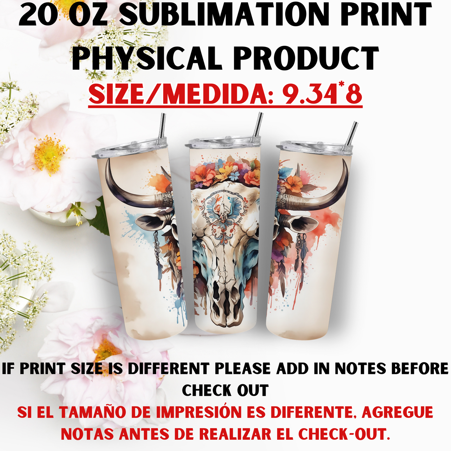 20 OZ SUBLIMATION PRINTS (WESTERN THEME)