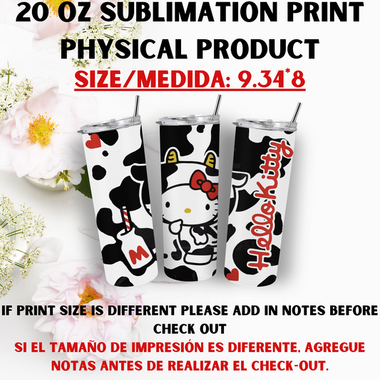 20 OZ SUBLIMATION PRINT (HELLO KITTY AND FRIENDS THEME)
