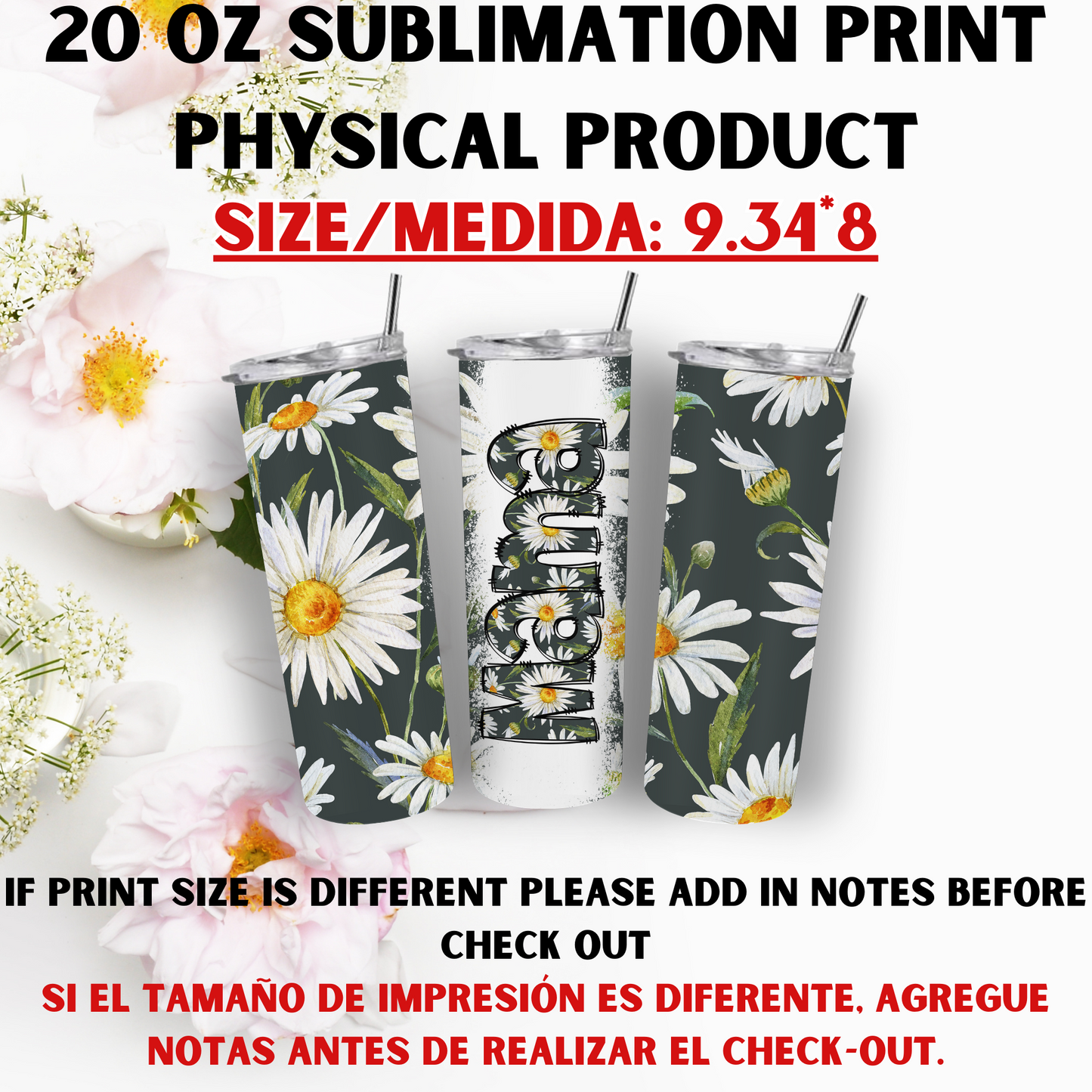 20 OZ SUBLIMATION PRINTS (MAMA THEME)