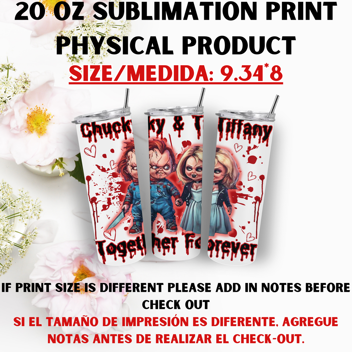 20 OZ SUBLIMATION PRINTS (HORROR EDITION)