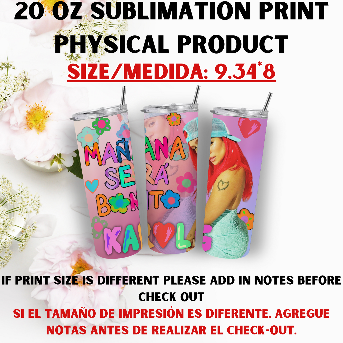 20 OZ SUBLIMATION PRINTS (ARTIST THEME)