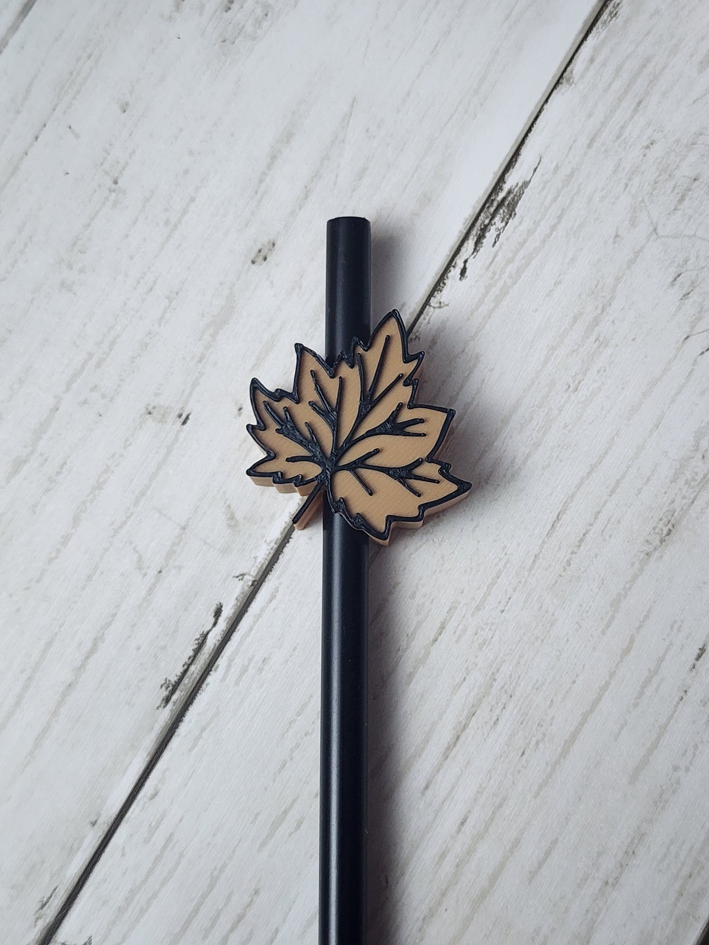 Fall Leaf 3d Straw Topper