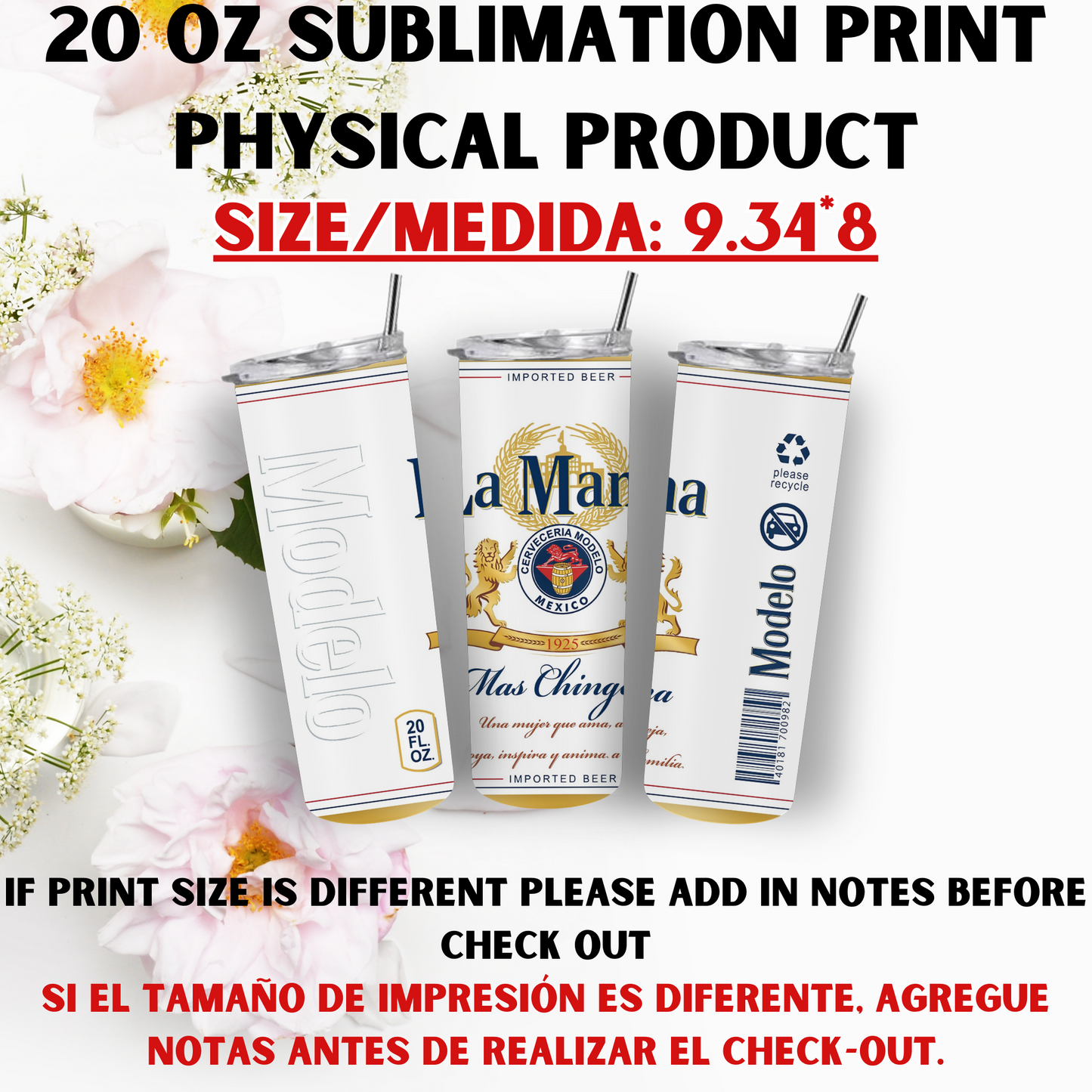 20 OZ SUBLIMATION PRINTS (MAMA THEME)