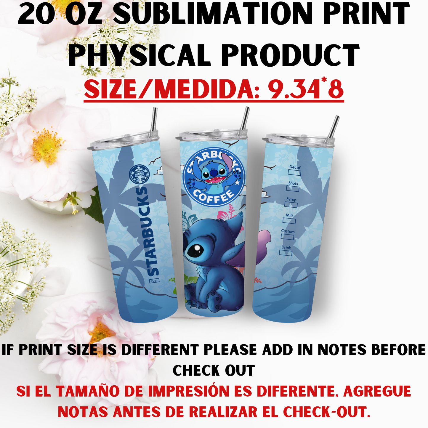 20 OZ SUBLIMATION PRINT (STITCH VIBES)