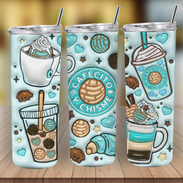 Cafecito Y Chisme Tumbler (PICK YOUR FAV COLOR)