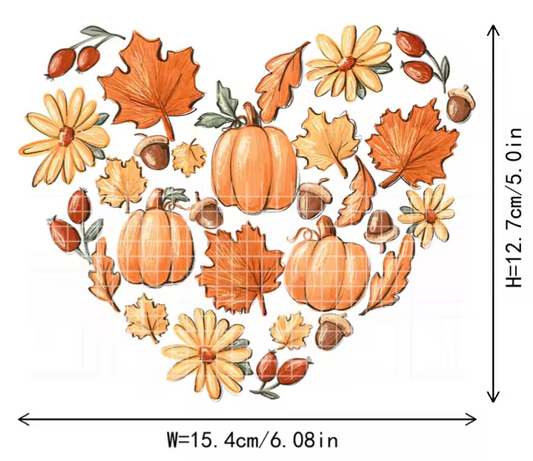 DECAL-FALL VIBES HEART