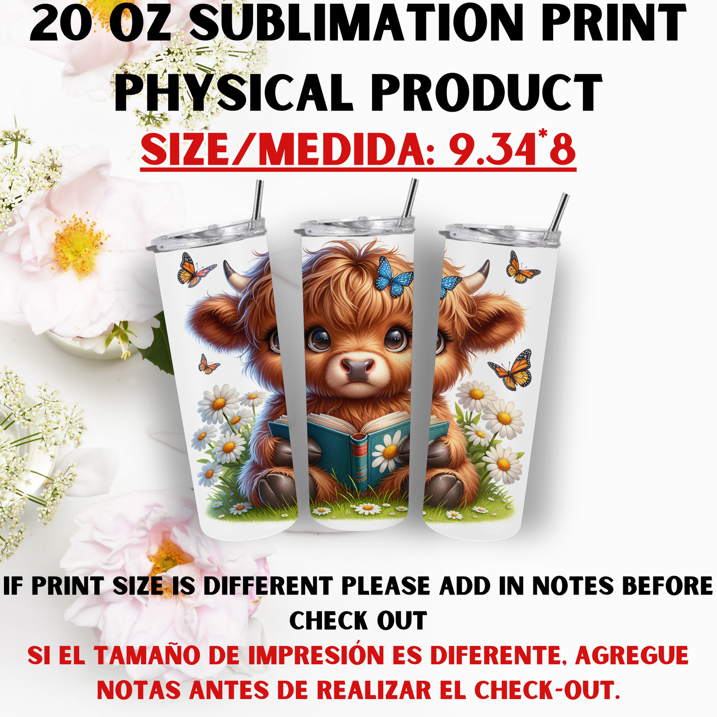 20 oz Sublimation Prints MIXED THEME (Physical Product)