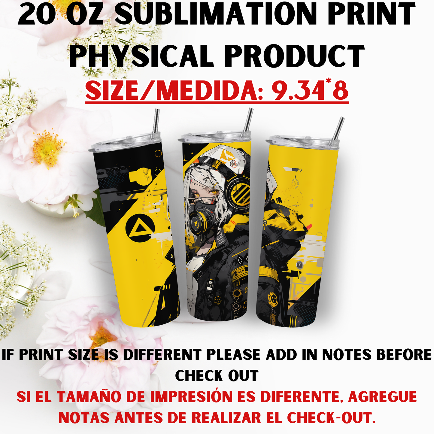 20 OZ SUBLIMATION PRINTS (CHICK THEME)