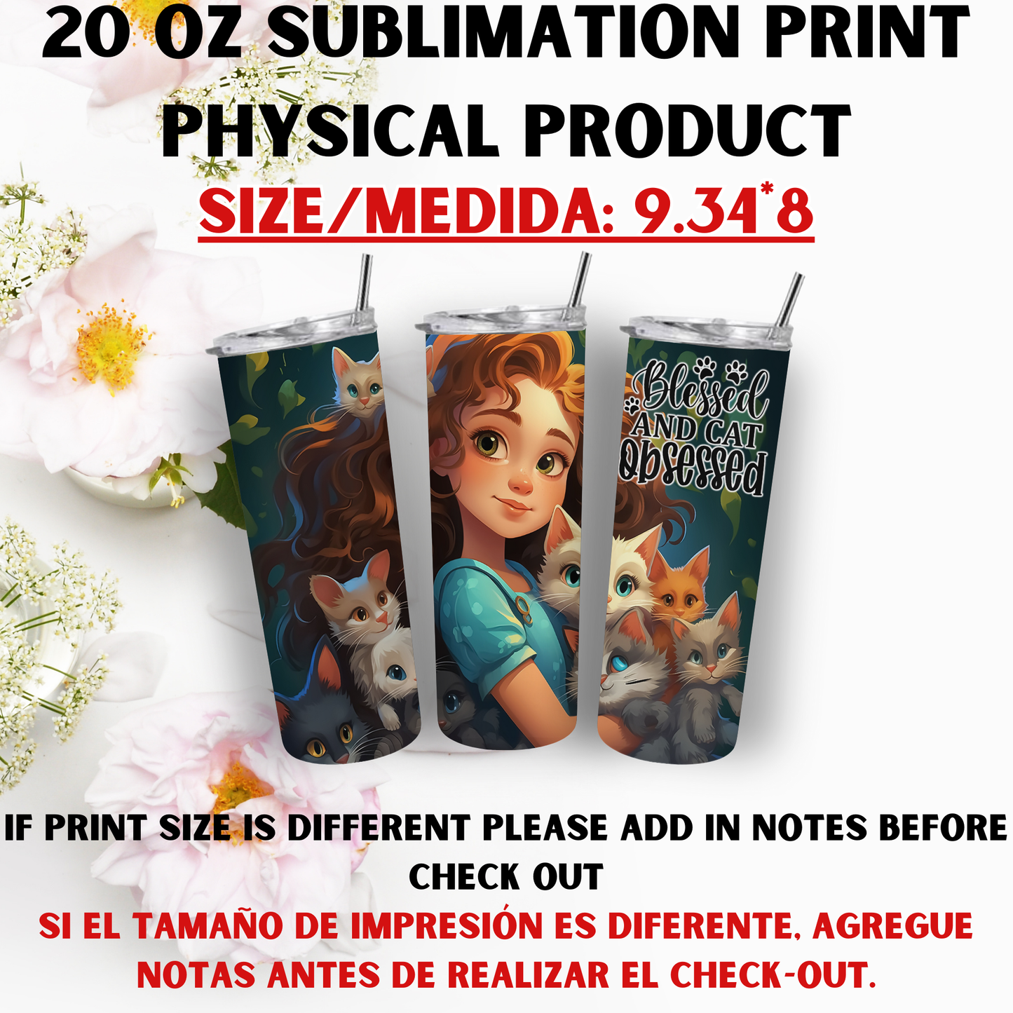 20 oz Sublimation Prints MIXED THEME (Physical Product)