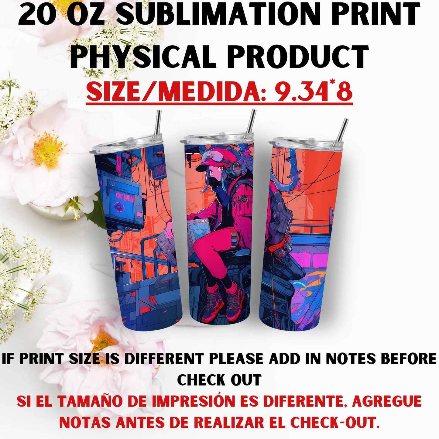 20 OZ SUBLIMATION PRINTS (CHICK THEME)