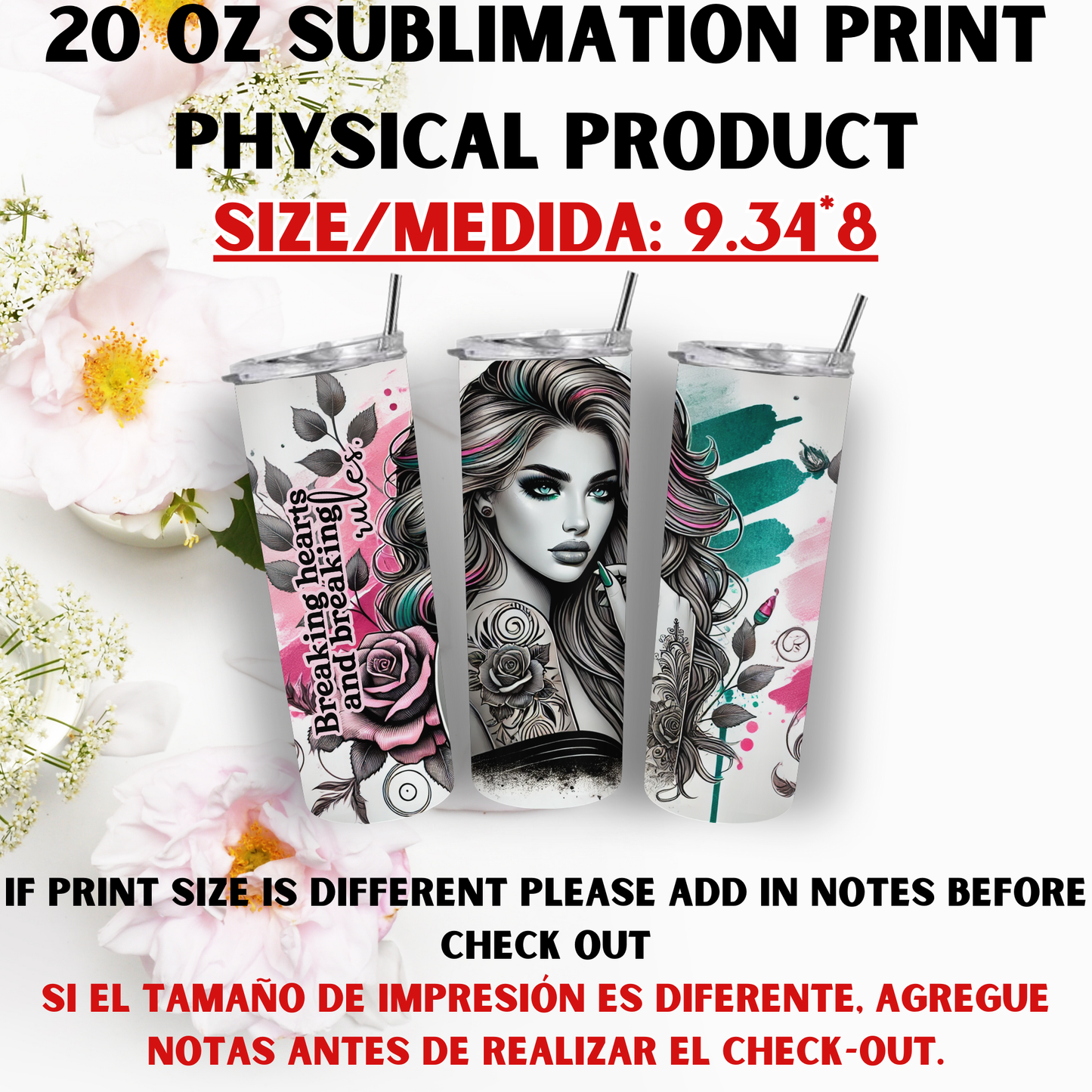 20 OZ SUBLIMATION PRINTS (CHICK THEME)
