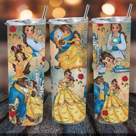 Beauty and the Beast Stainless Steel Tumbler