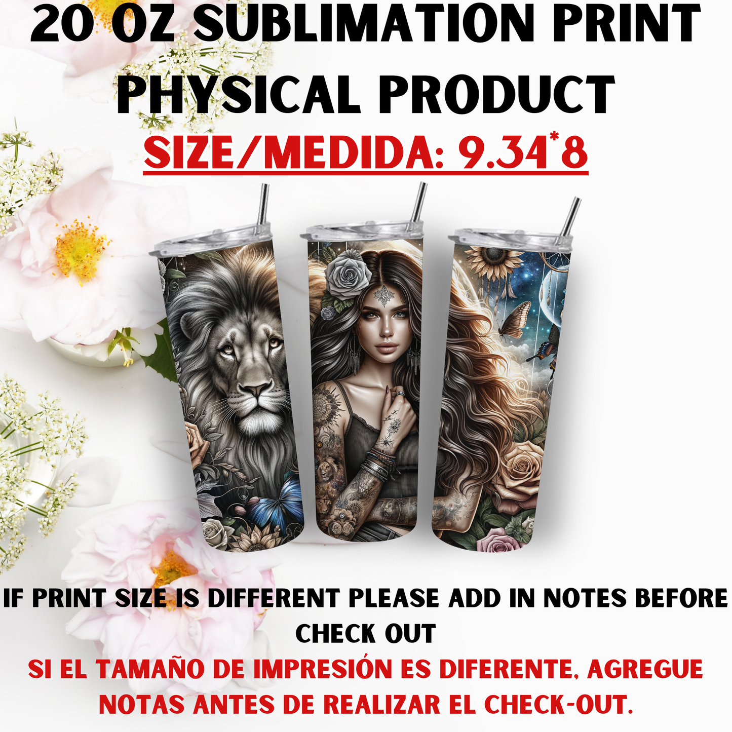 20 OZ SUBLIMATION PRINTS (CHICK THEME)