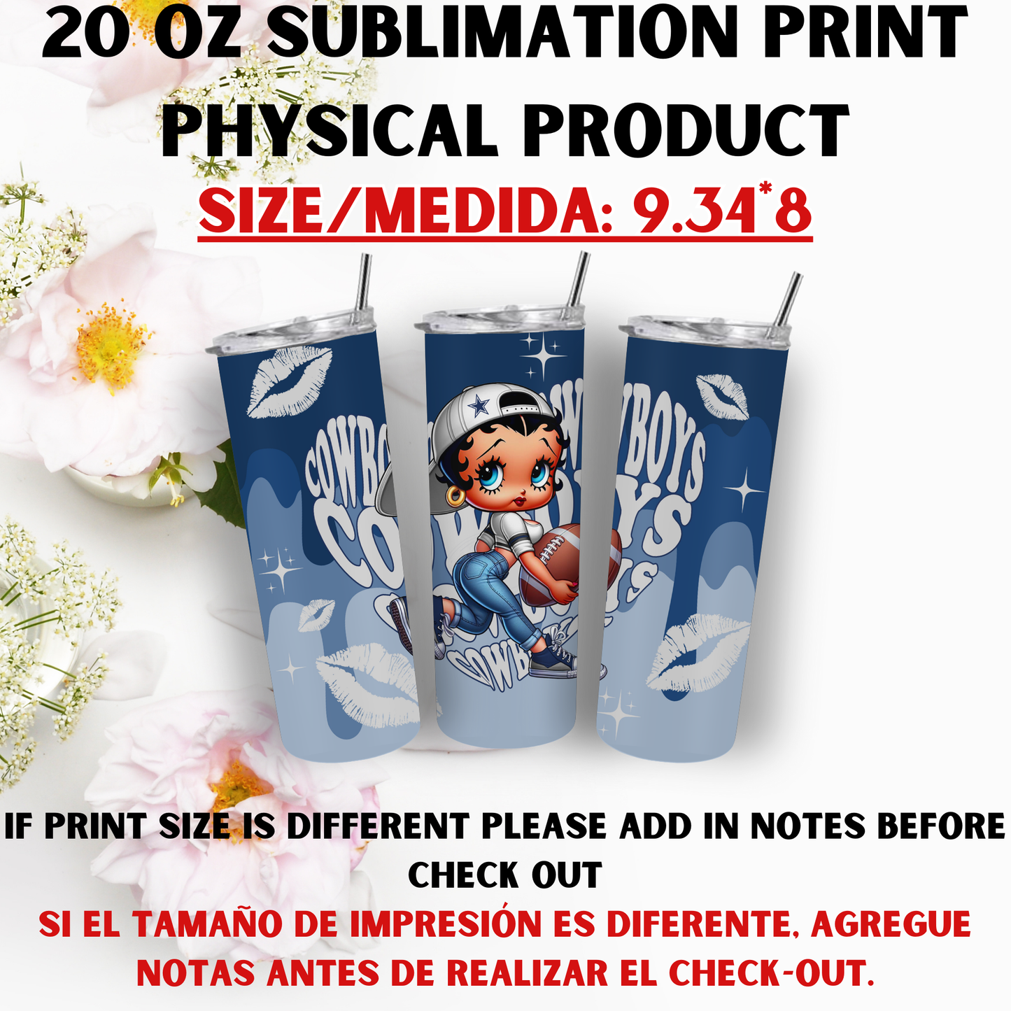 20 OZ SUBLIMATION PRINTS (SPORTS THEME)