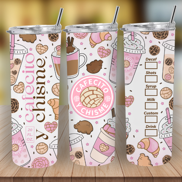 Cafecito Y Chisme Tumbler (PICK YOUR FAV COLOR)
