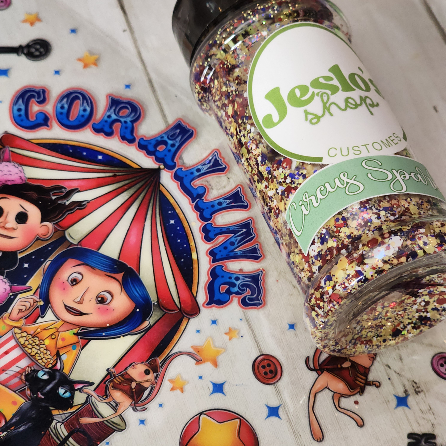 Coraline Inspo Set-Glitter & Uv Wrap