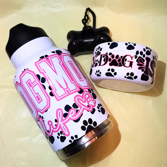 SPORTS WATER BOTTLE WITH DOG BOWL