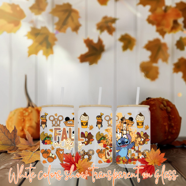 FALL VIBES GLASS CUPS