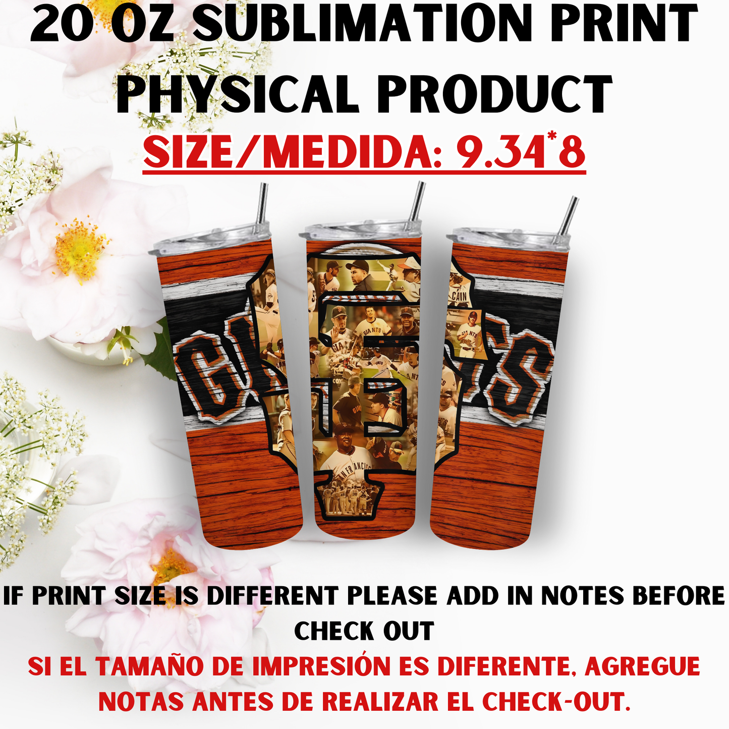 20 OZ SUBLIMATION PRINTS (SPORTS THEME)