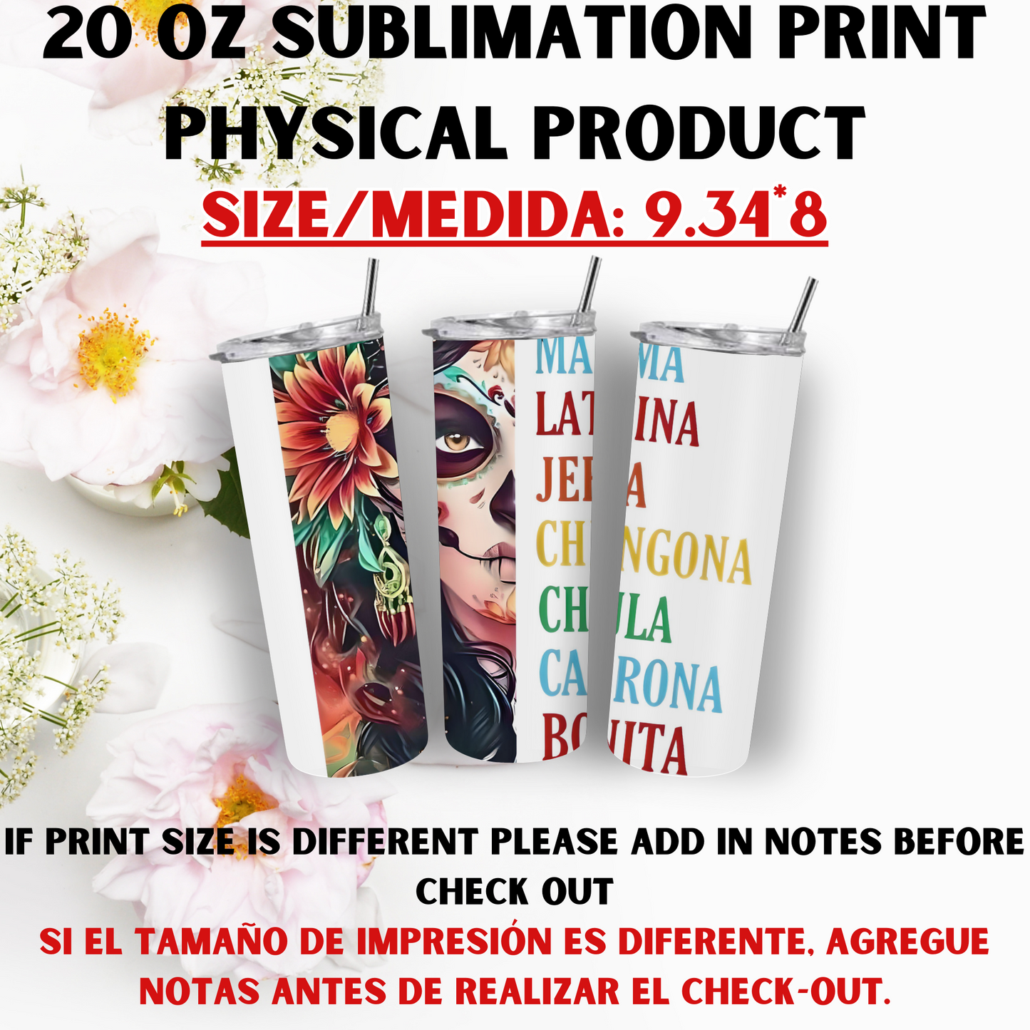 20 OZ SUBLIMATION PRINTS (MAMA THEME)