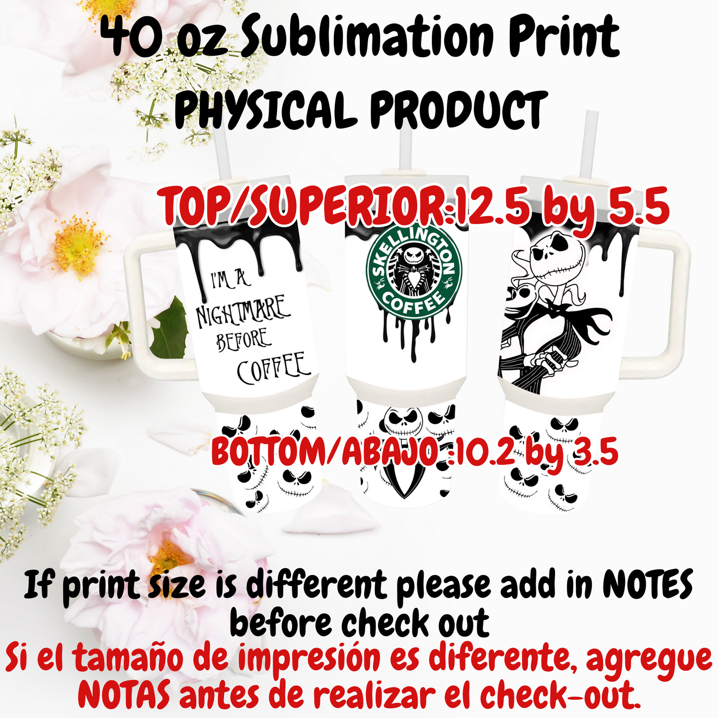 40 OZ SUBLIMATION PRINTS (PHYSICAL PRODUCT)