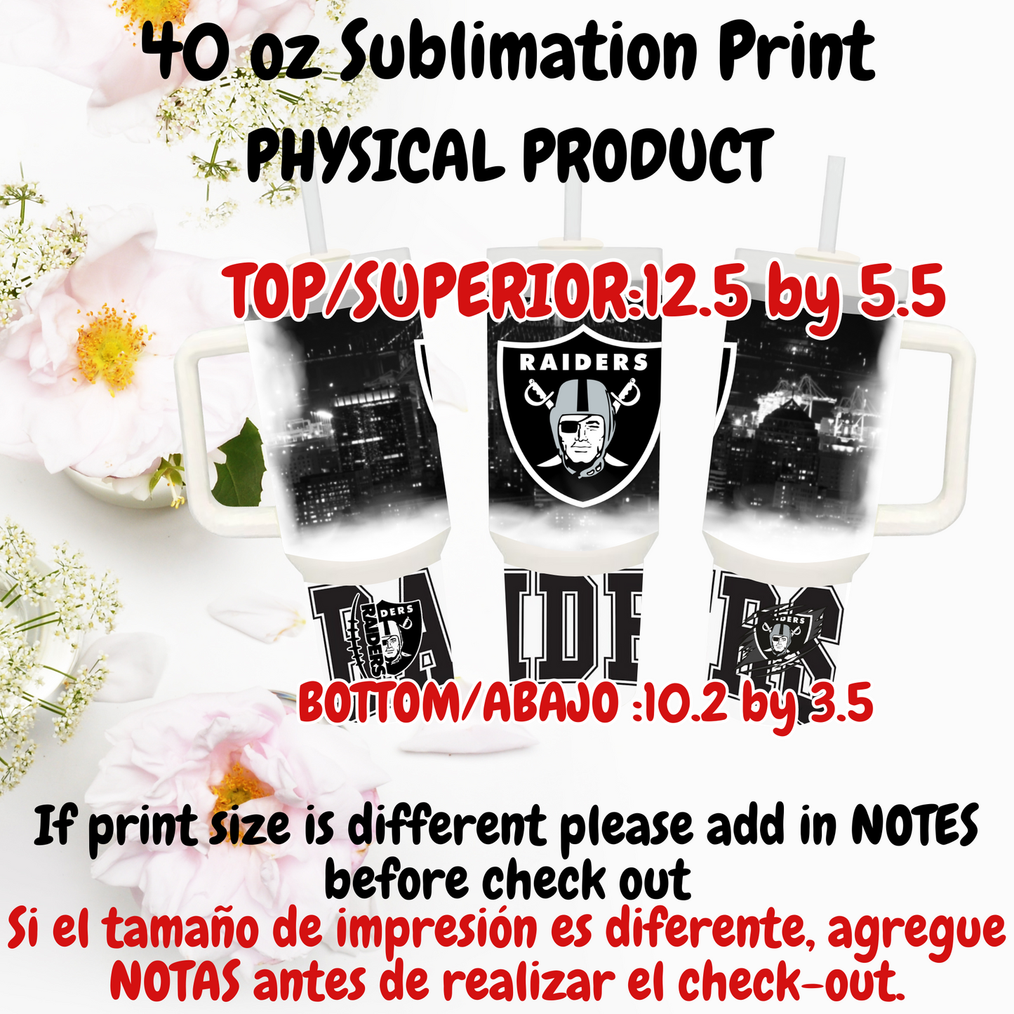 40 OZ SUBLIMATION PRINTS (PHYSICAL PRODUCT)