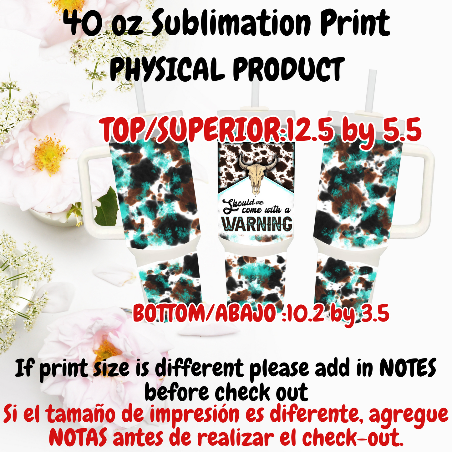40 OZ SUBLIMATION PRINTS (PHYSICAL PRODUCT)