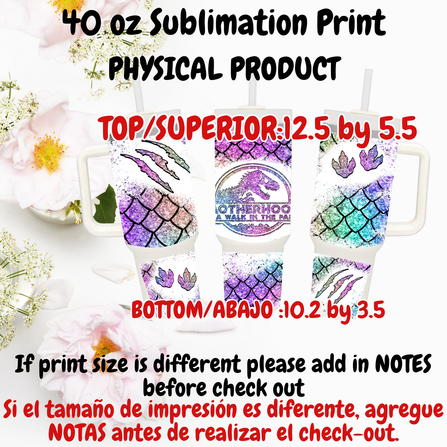 40 OZ SUBLIMATION PRINTS (PHYSICAL PRODUCT)