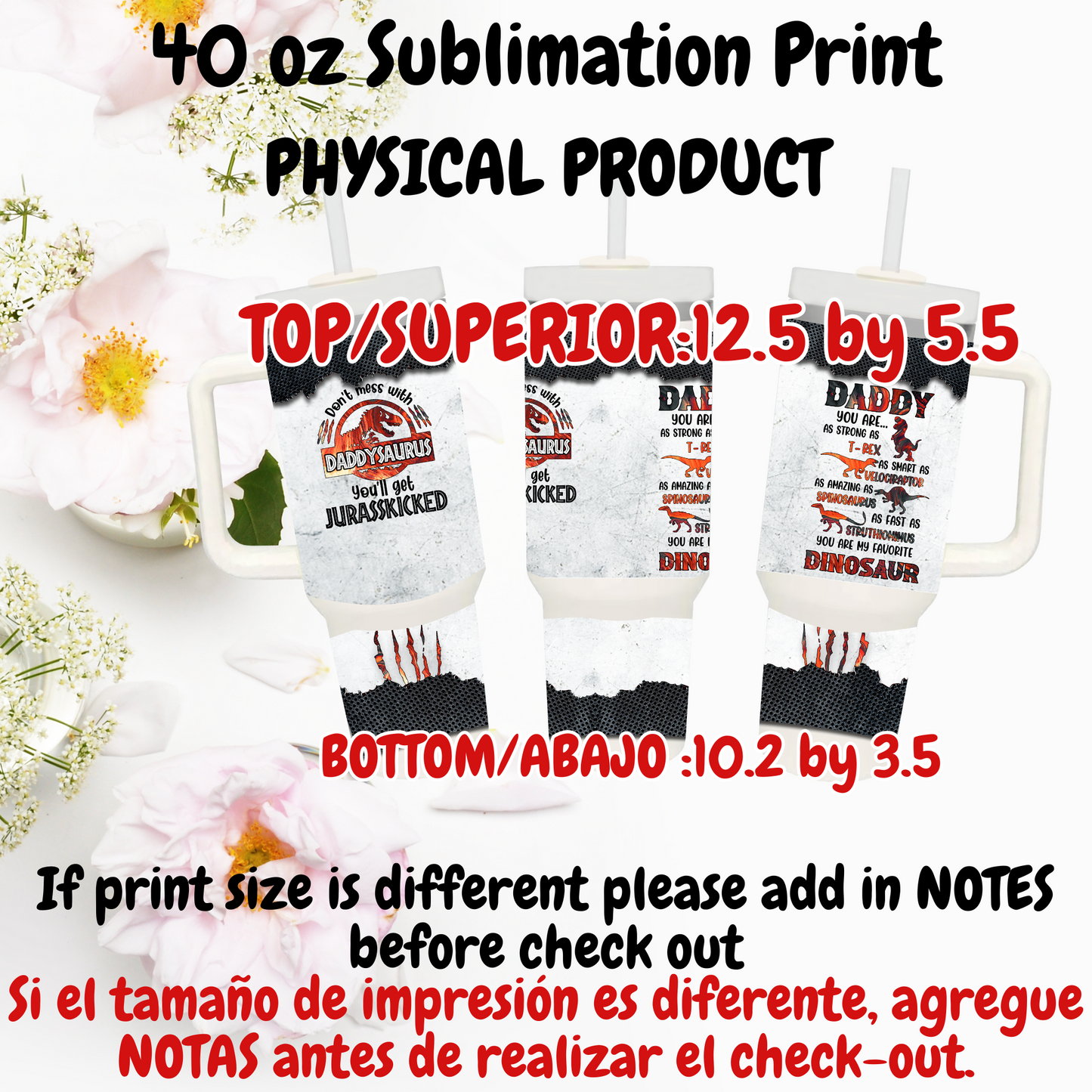 40 OZ SUBLIMATION PRINTS (PHYSICAL PRODUCT)