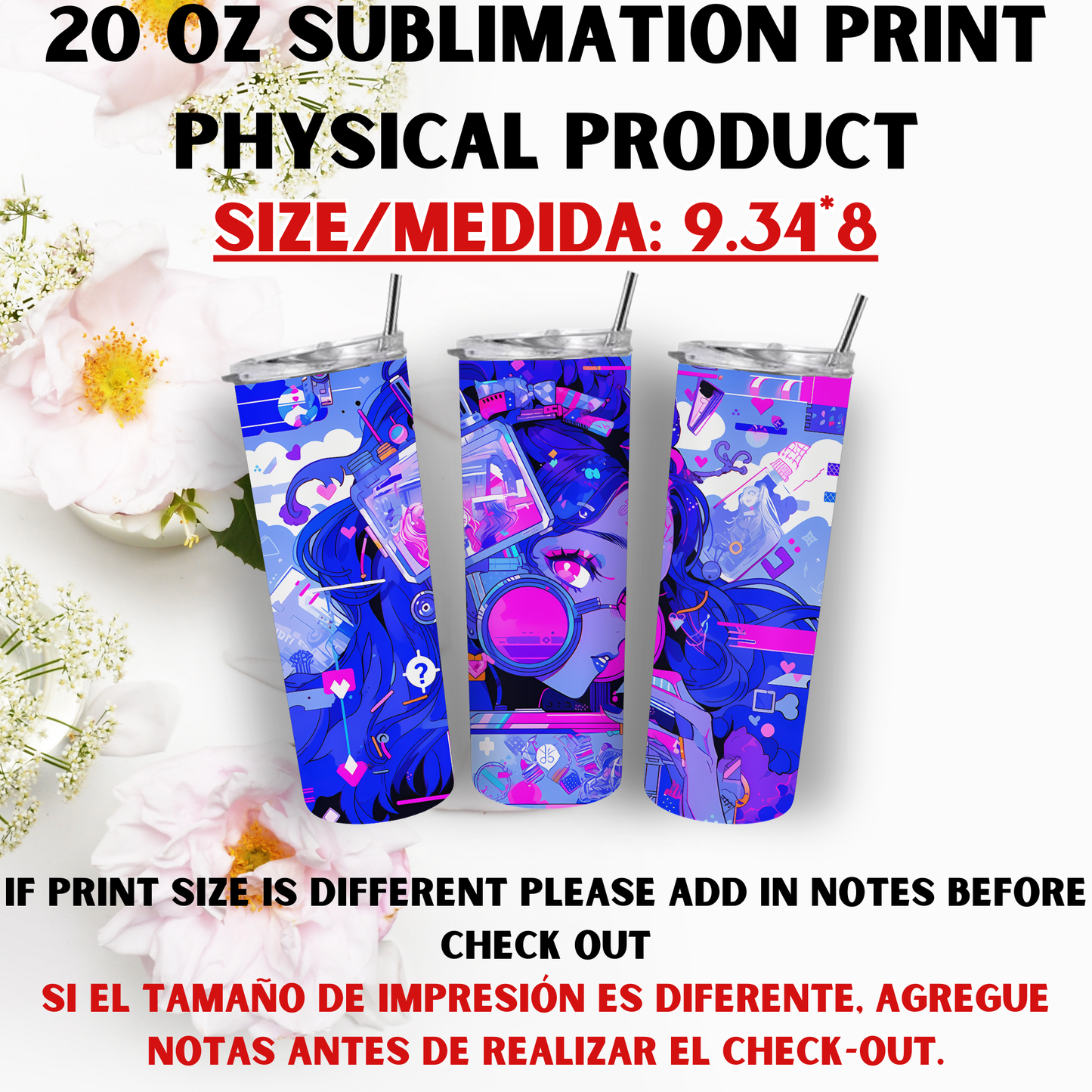 20 OZ SUBLIMATION PRINTS (CHICK THEME)