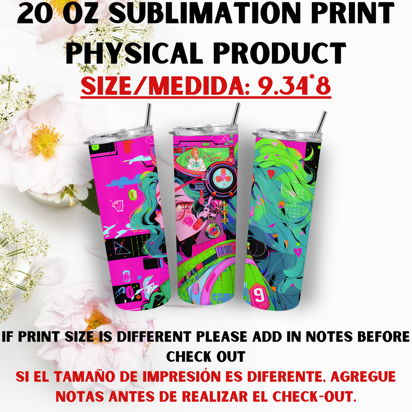 20 OZ SUBLIMATION PRINTS (CHICK THEME)