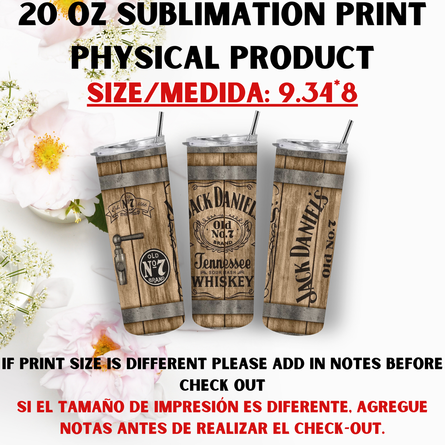 20 oz Sublimation Prints MIXED THEME (Physical Product)