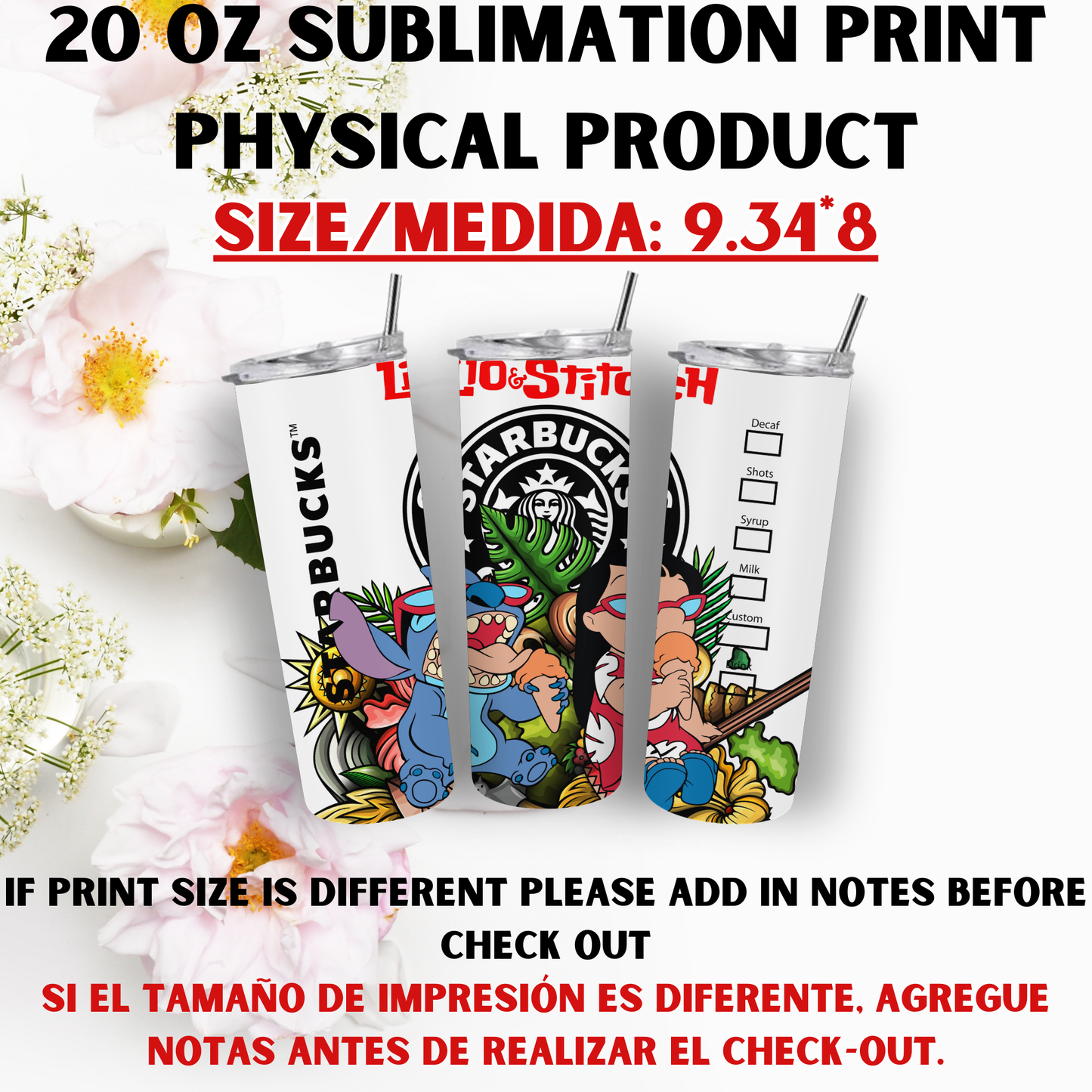 20 OZ SUBLIMATION PRINT (STITCH VIBES)