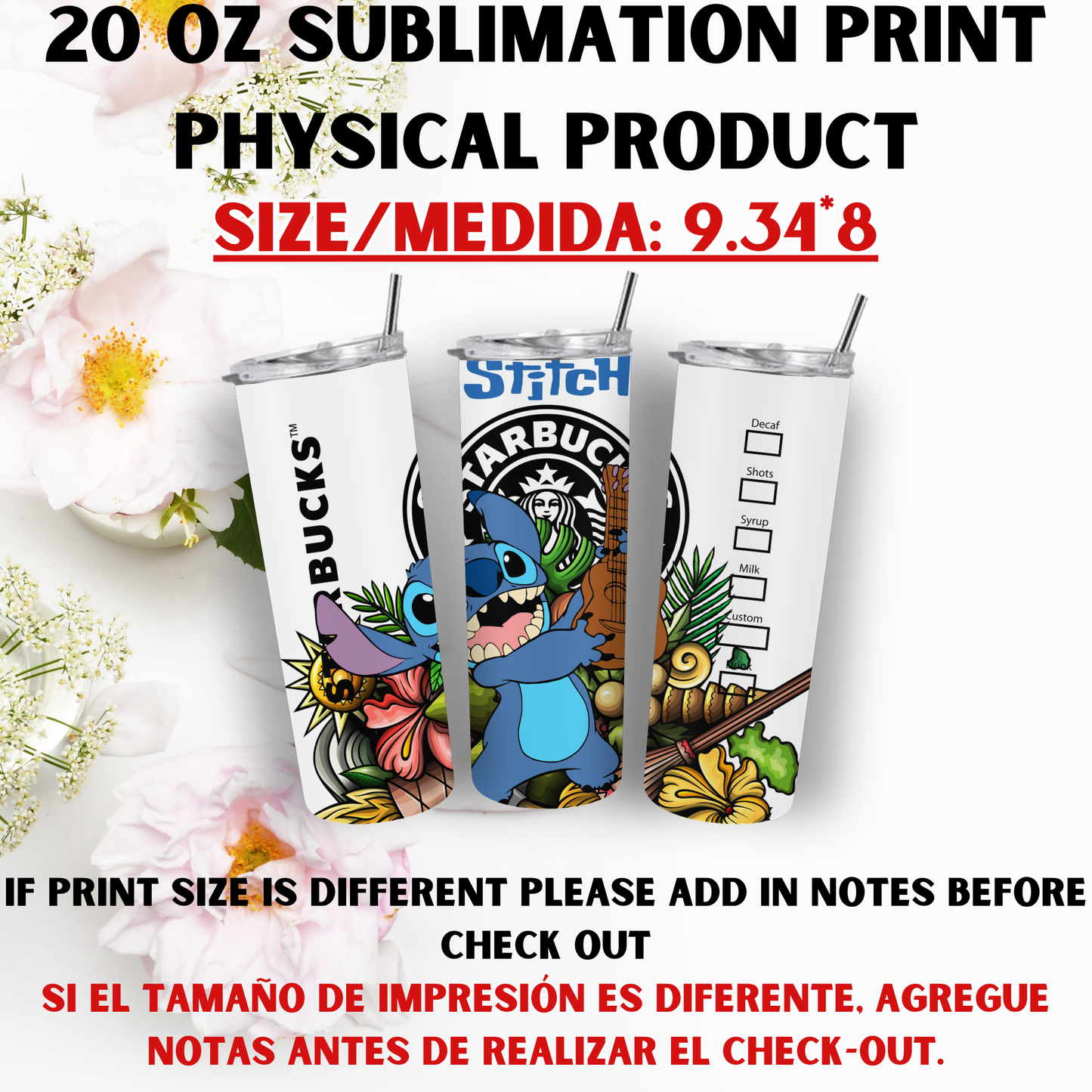 20 OZ SUBLIMATION PRINT (STITCH VIBES)