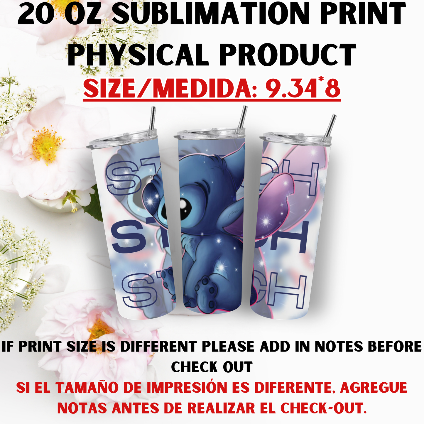 20 OZ SUBLIMATION PRINT (STITCH VIBES)