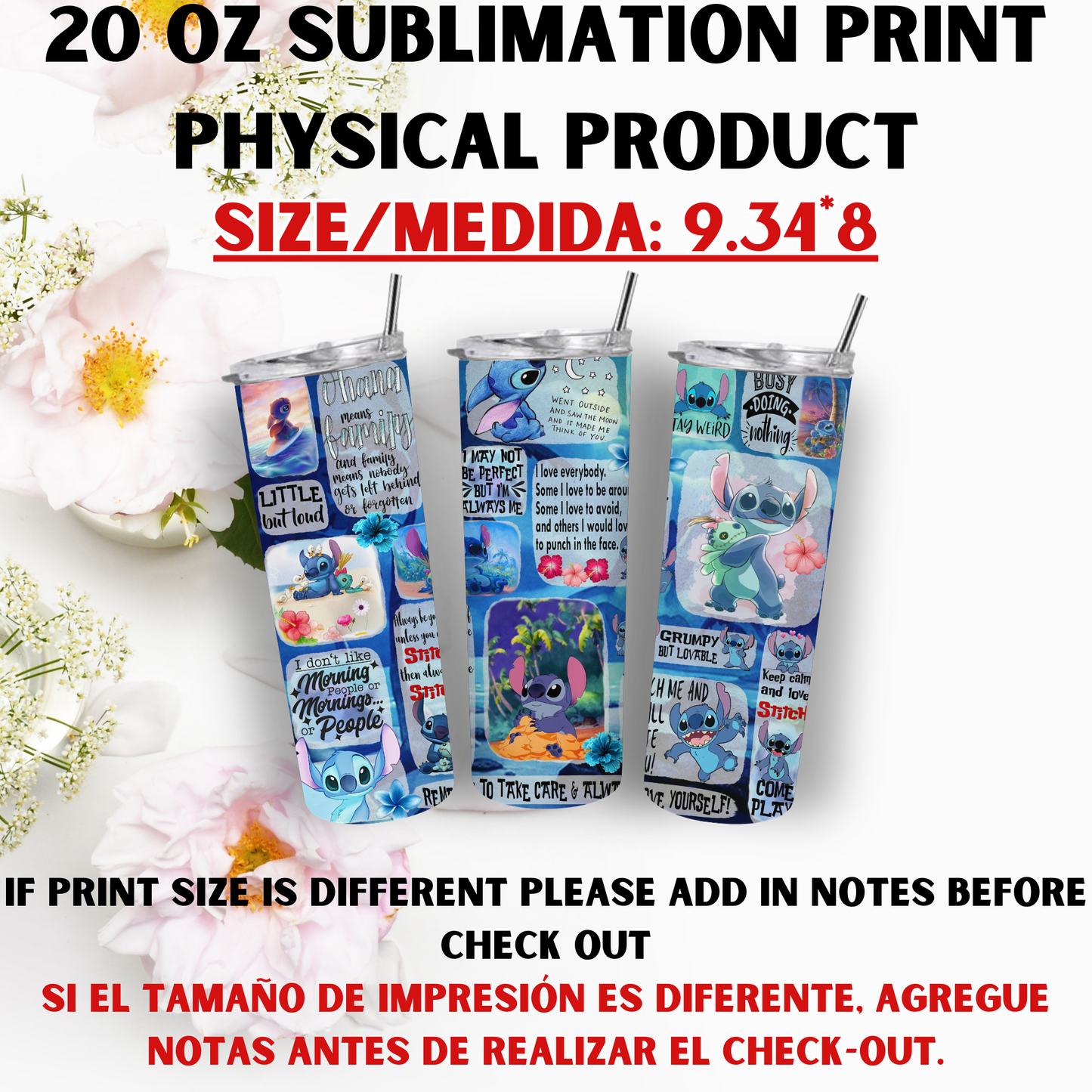 20 OZ SUBLIMATION PRINT (STITCH VIBES)