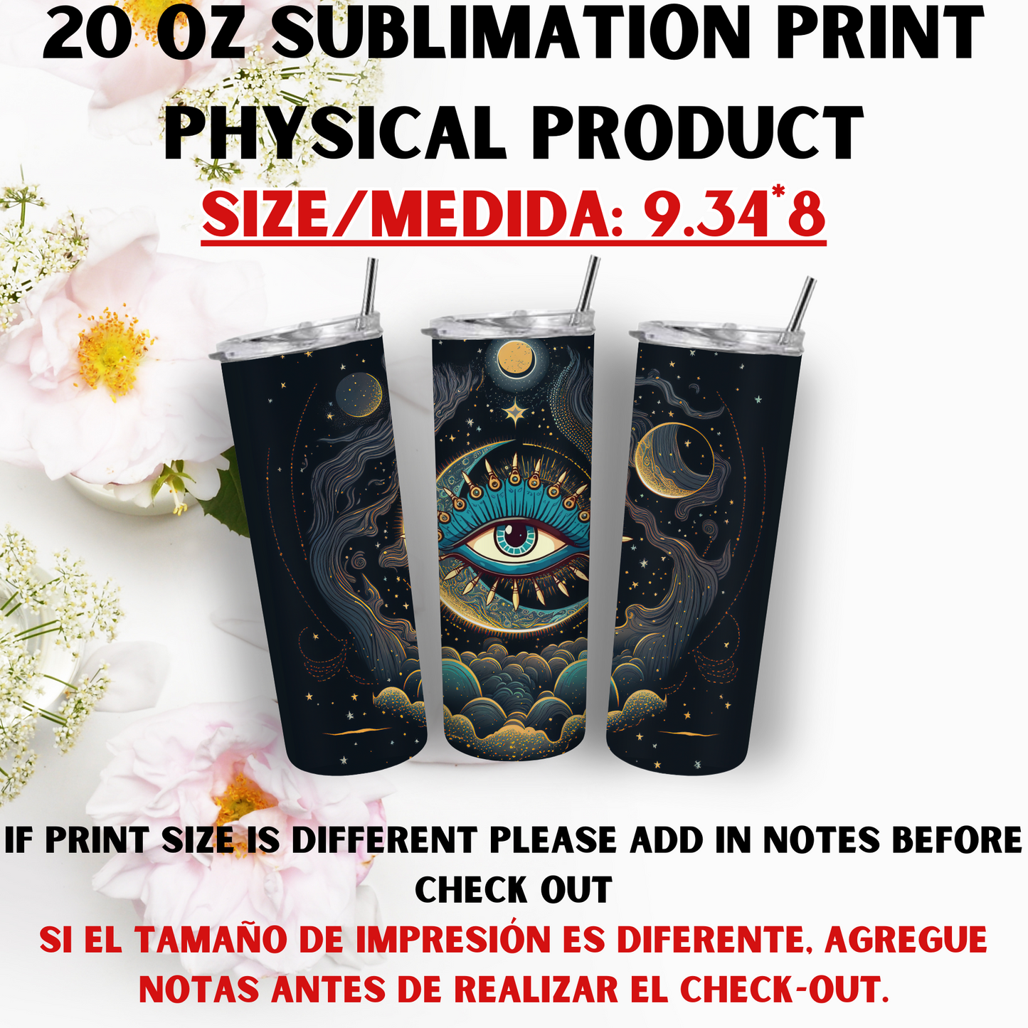 20 oz Sublimation Prints MIXED THEME (Physical Product)