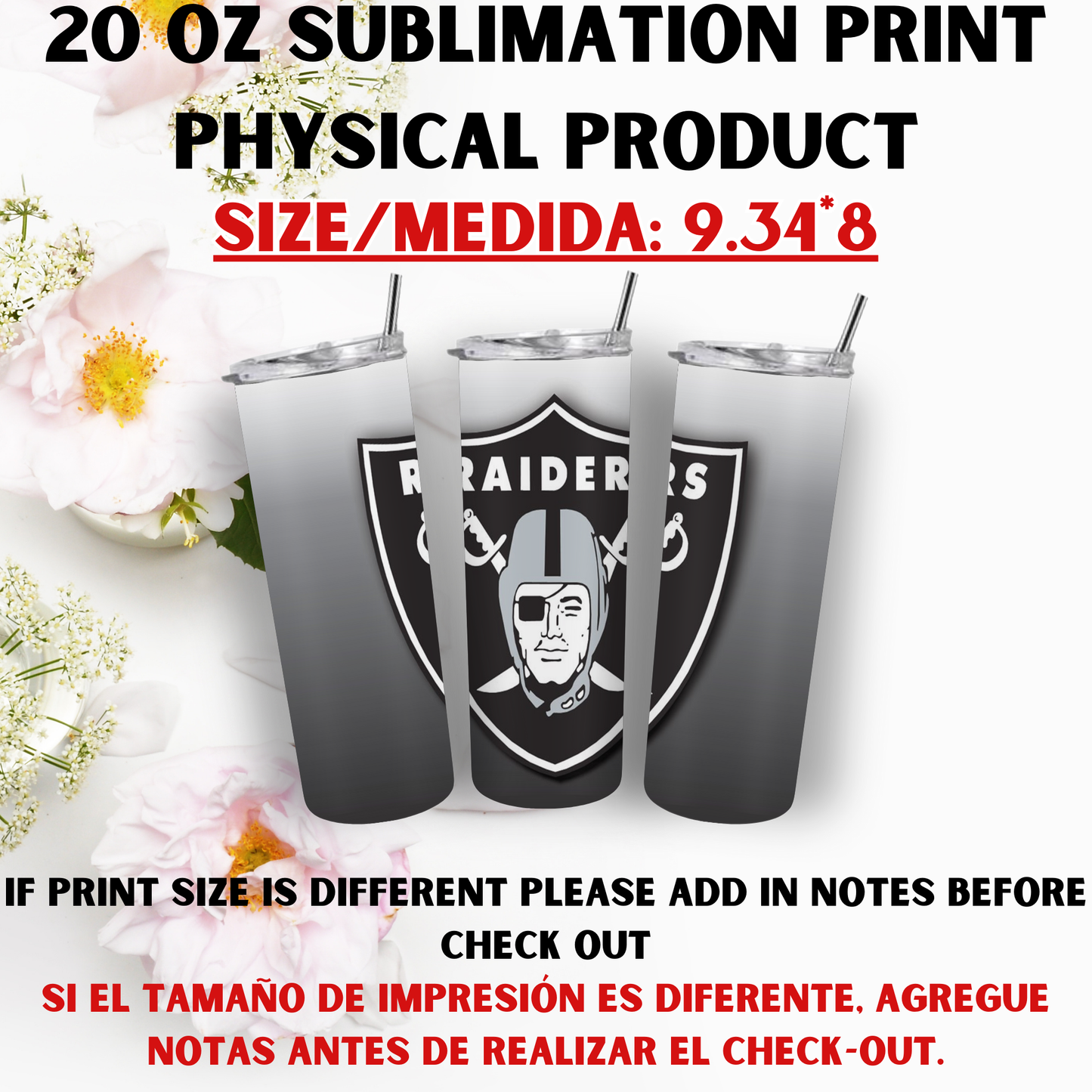 20 OZ SUBLIMATION PRINTS (SPORTS THEME)
