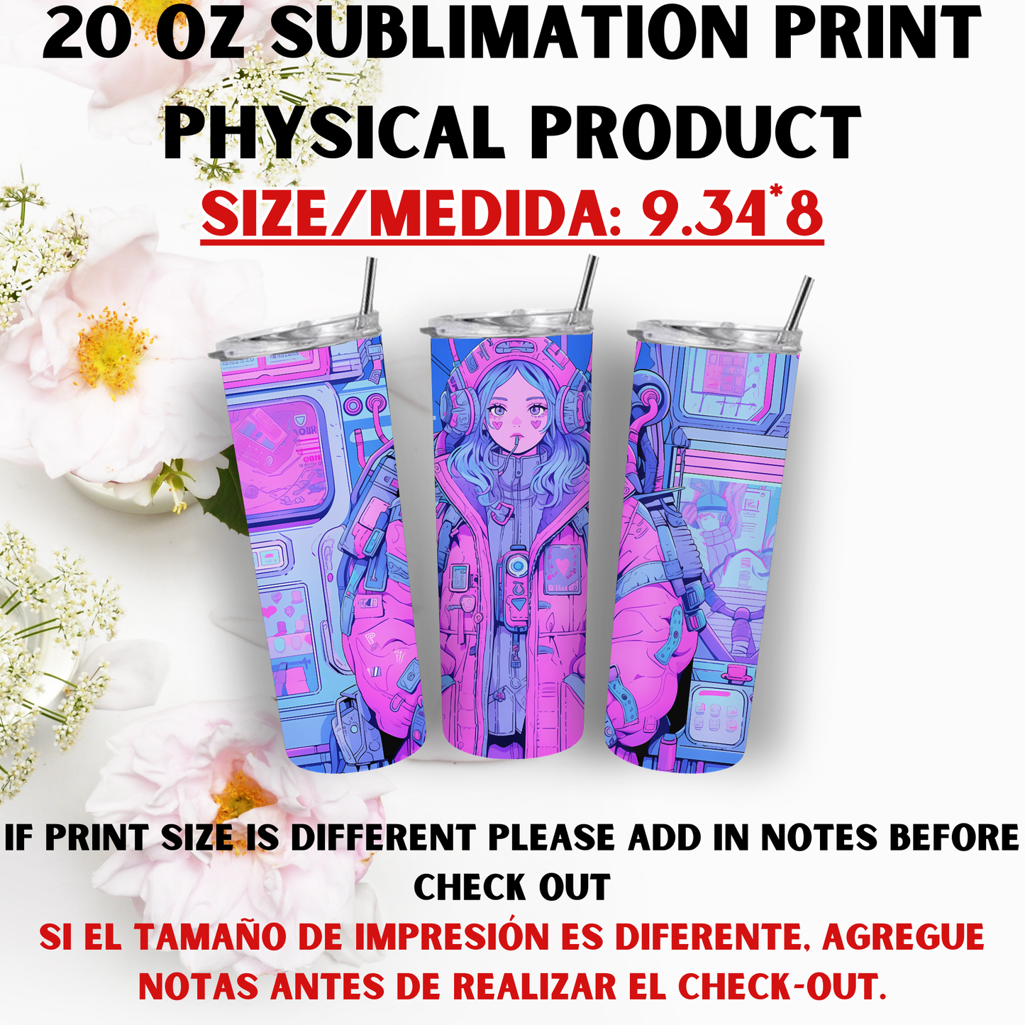 20 OZ SUBLIMATION PRINTS (CHICK THEME)
