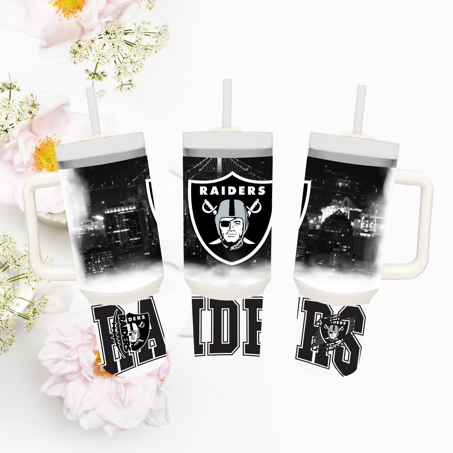 40 oz Tumblers ( Handle and Lid COLOR MAY VARY)