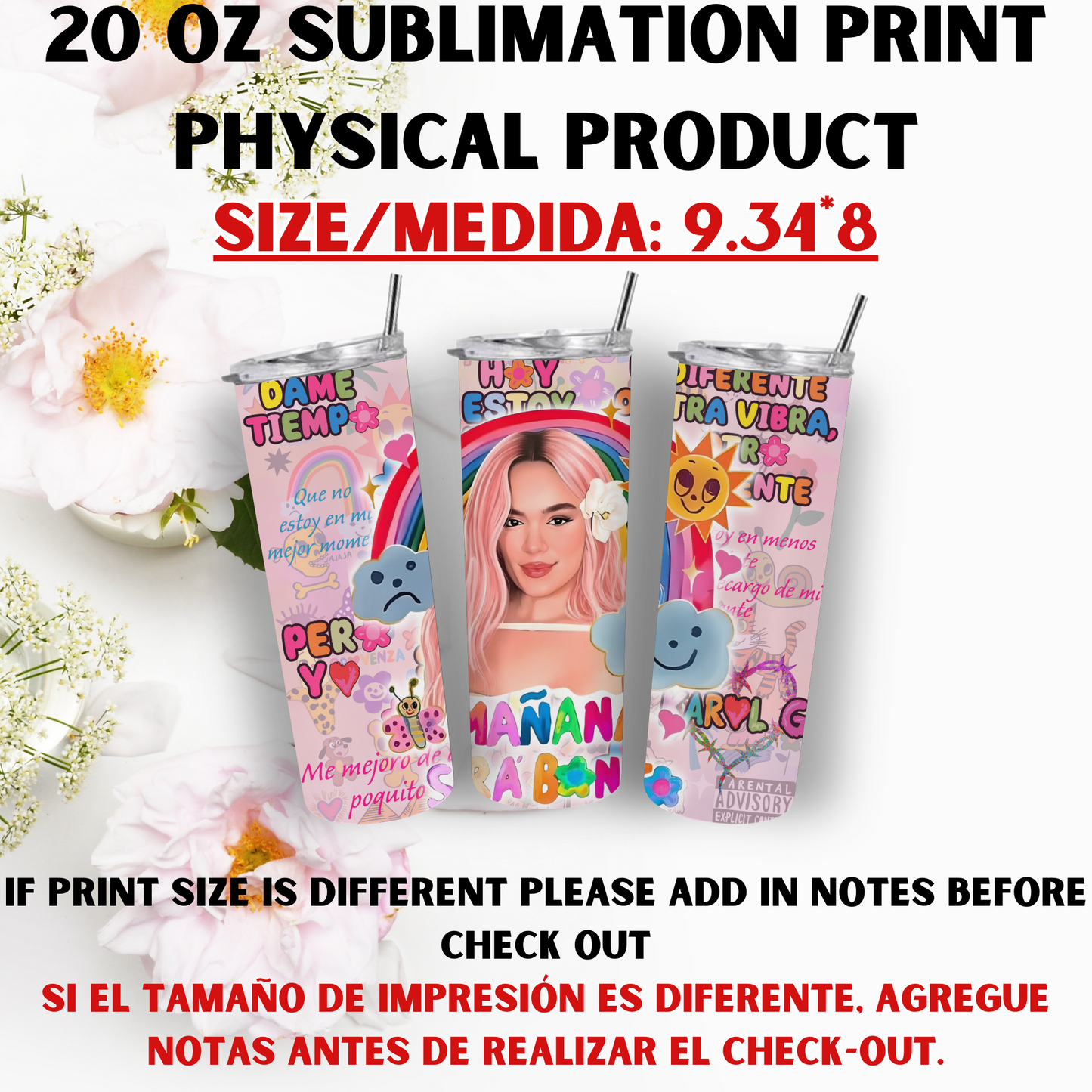 20 OZ SUBLIMATION PRINTS (ARTIST THEME)
