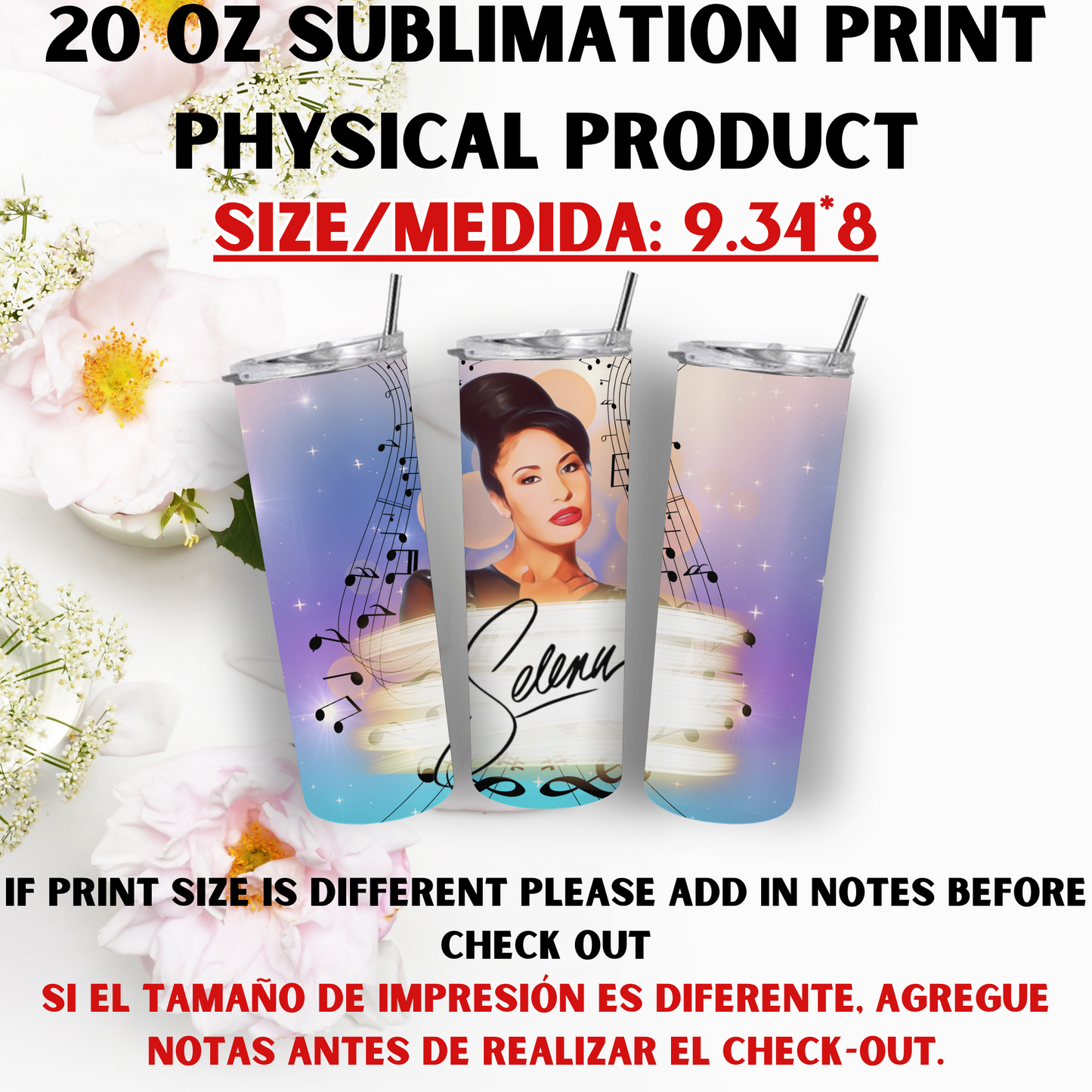 20 OZ SUBLIMATION PRINTS (ARTIST THEME)
