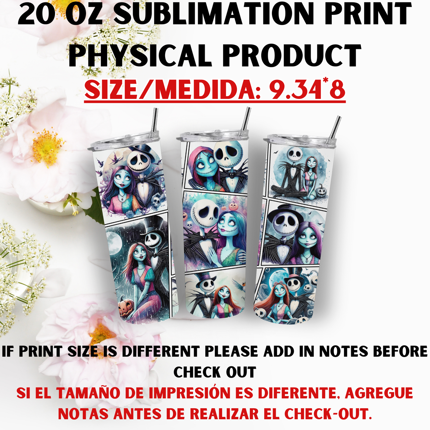 20 oz Sublimation Prints MIXED THEME (Physical Product)