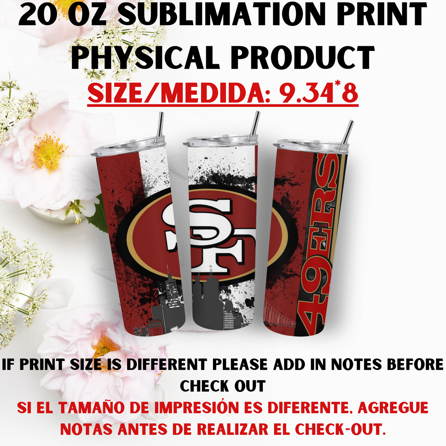 20 OZ SUBLIMATION PRINTS (SPORTS THEME)