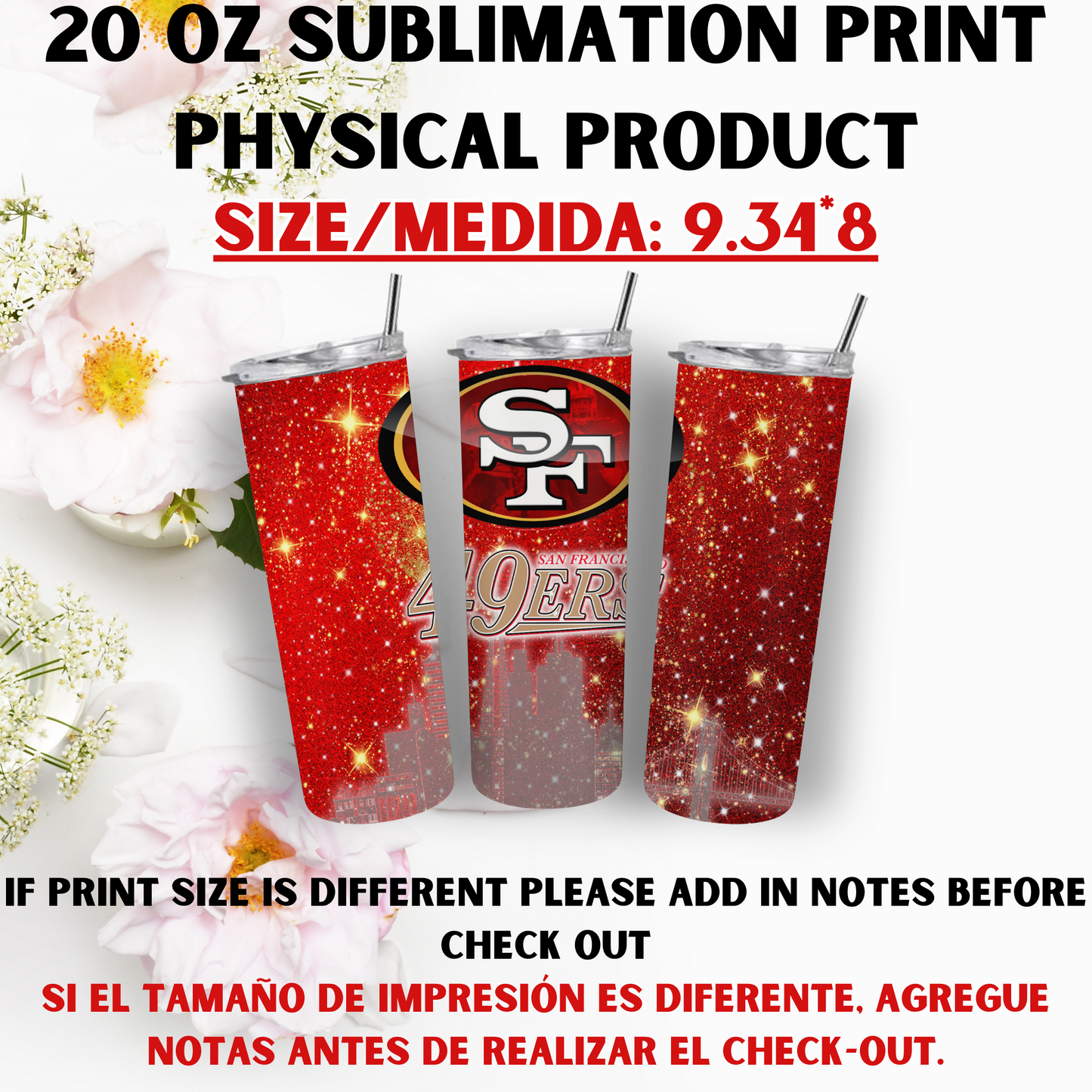 20 OZ SUBLIMATION PRINTS (SPORTS THEME)