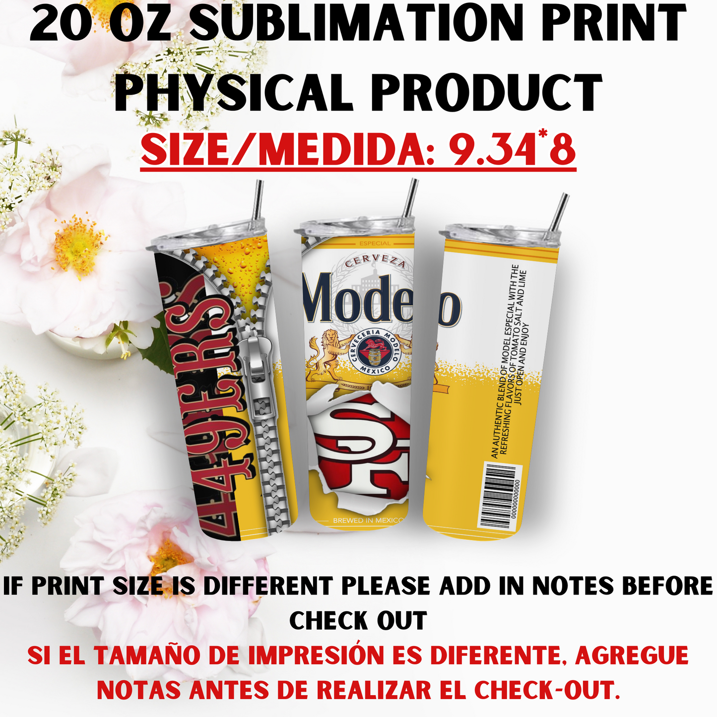 20 OZ SUBLIMATION PRINTS (SPORTS THEME)