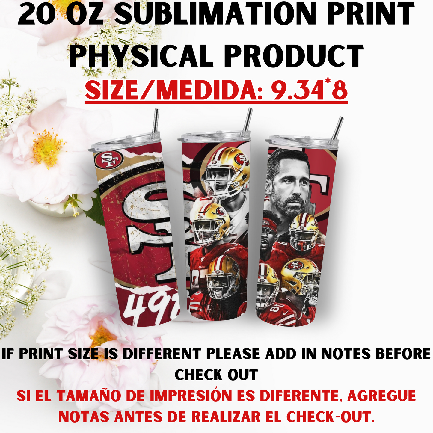20 OZ SUBLIMATION PRINTS (SPORTS THEME)