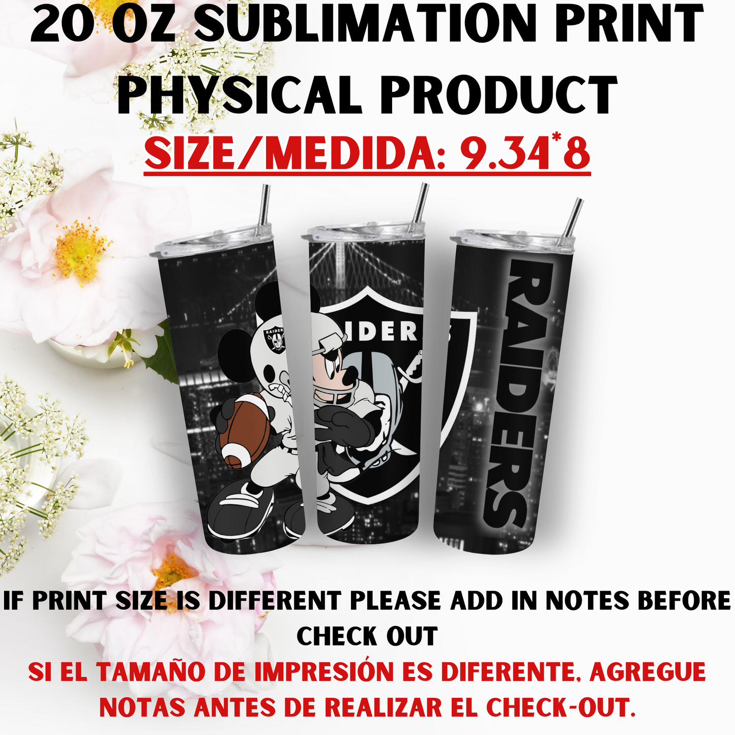 20 OZ SUBLIMATION PRINTS (SPORTS THEME)