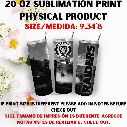 20 OZ SUBLIMATION PRINTS (SPORTS THEME)